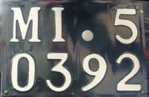 targa automobilistica